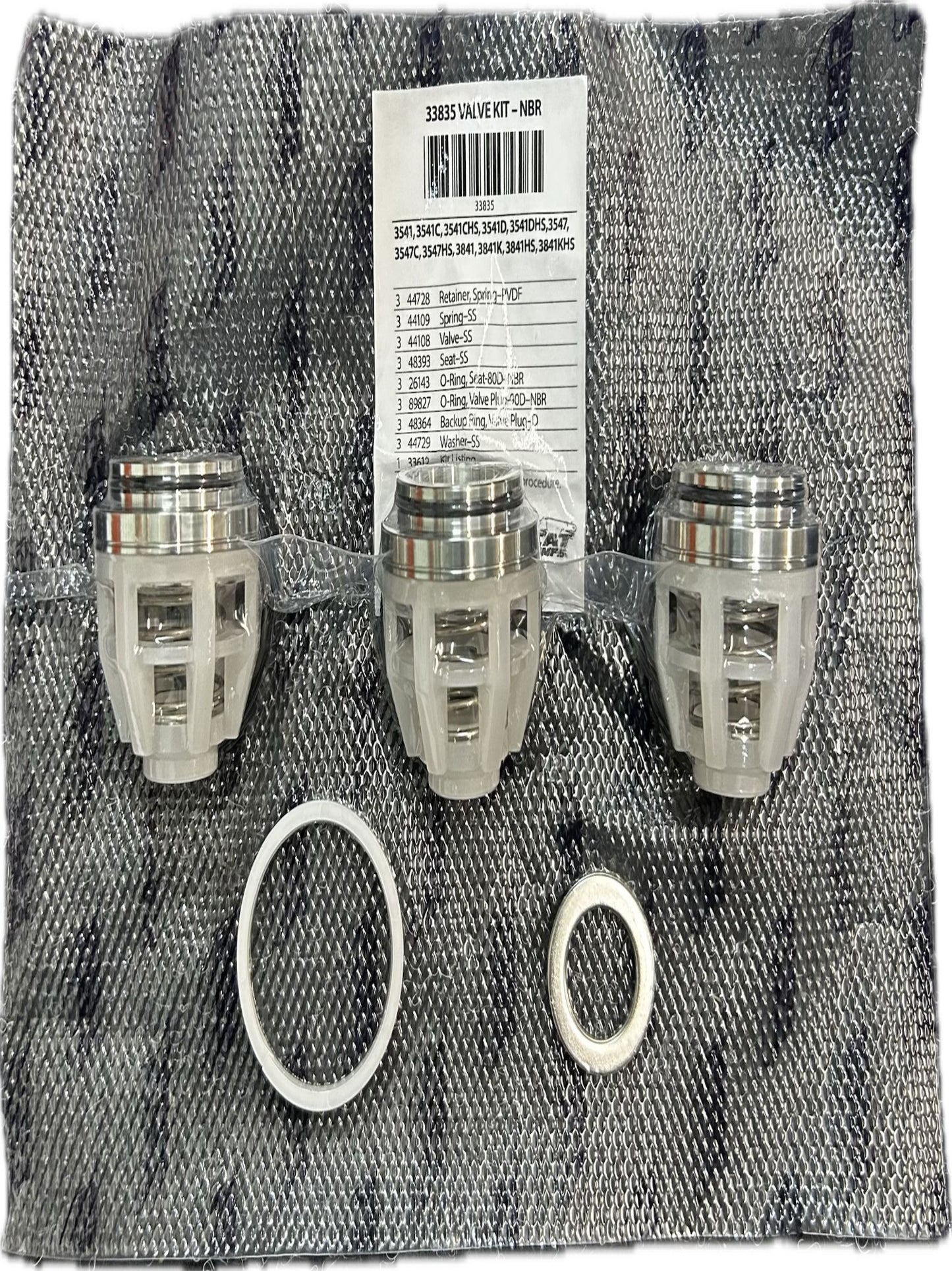 Cat Pumps 33835 Valve Kit - 3541, 3541C, 3541CHS, 3541D, 3541DHS, 3547, 3547C, 3547HS, 3841, 3841K, 3841HS, 3841KHS