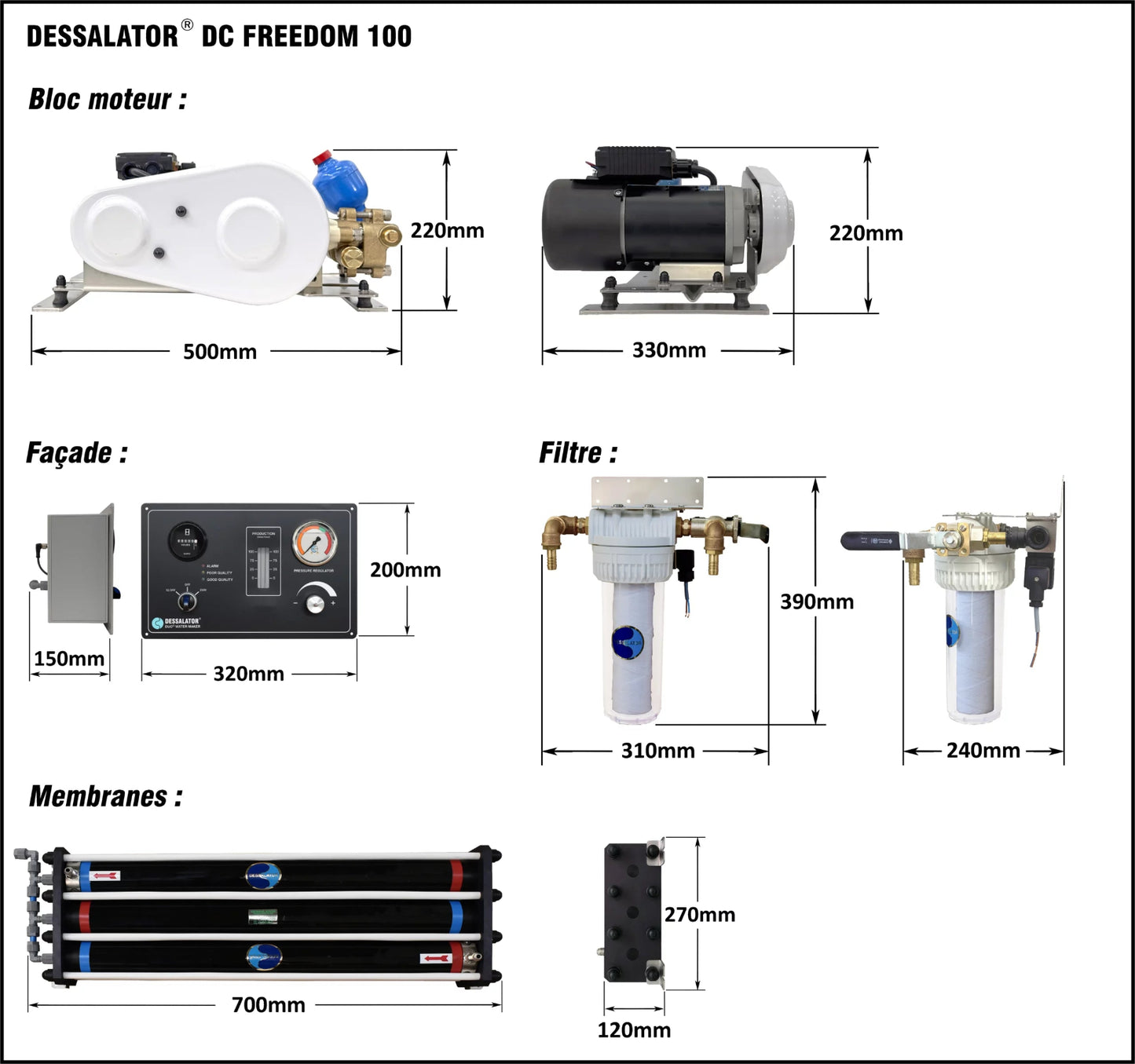 Dessalator DC Freedom Watermaker