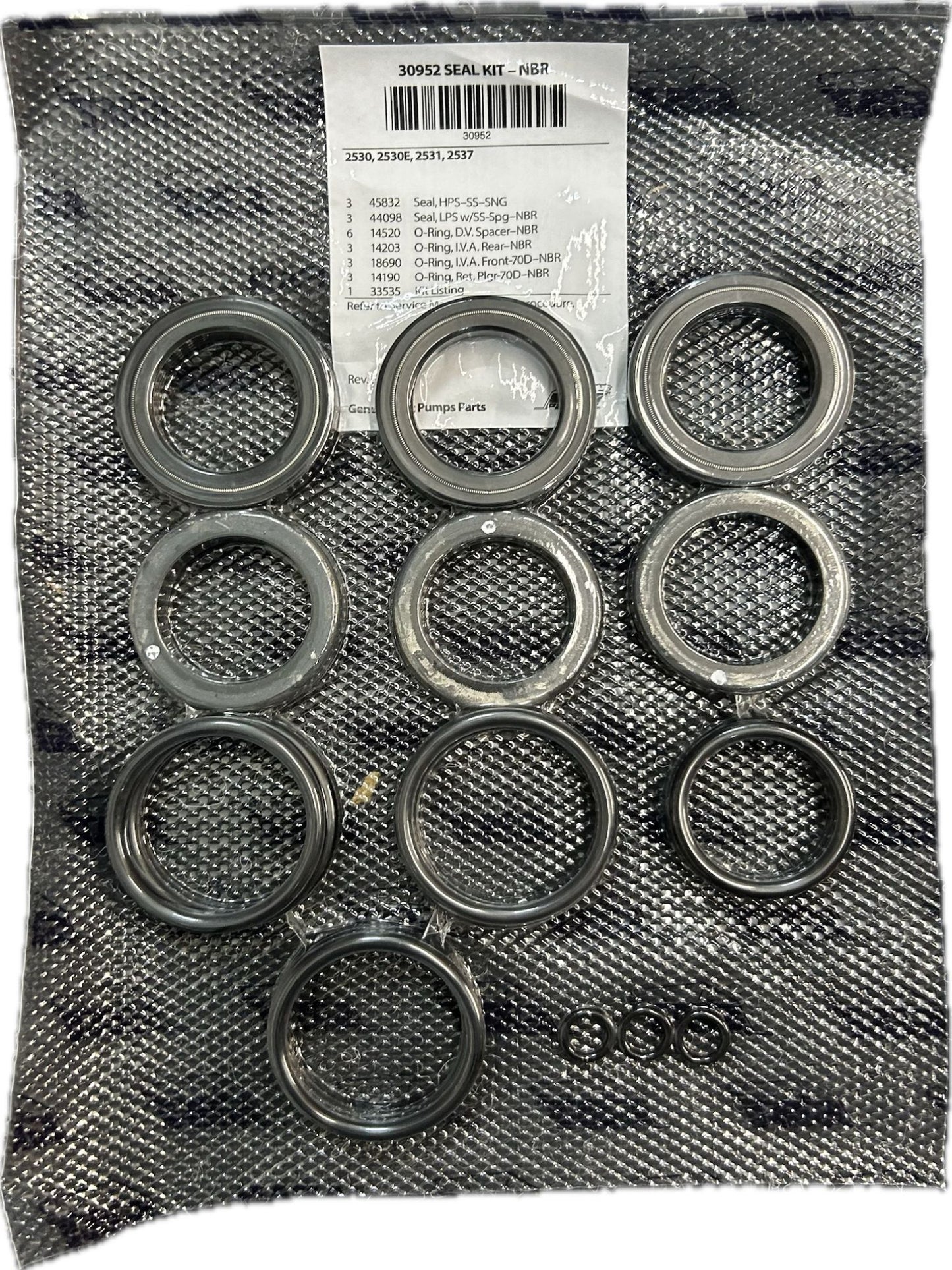 Cat Pumps 30952 Seal Kit - 2530, 2530E, 2531, 2537