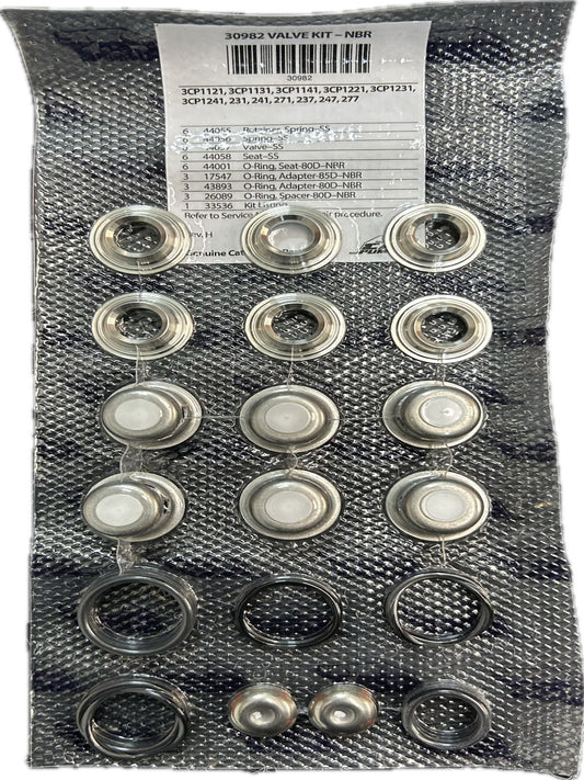 Cat Pumps 30982 Valve Kit - 3CP1121, 3CP1131, 3CP1141, 3CP1221, 3CP1231, 3CP1241, 231, 241, 271, 237, 247, 277