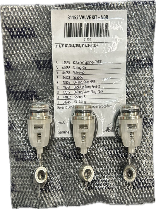 Cat Pumps 31152 Valve Kit - 311, 311C, 341, 351, 317, 347, 357