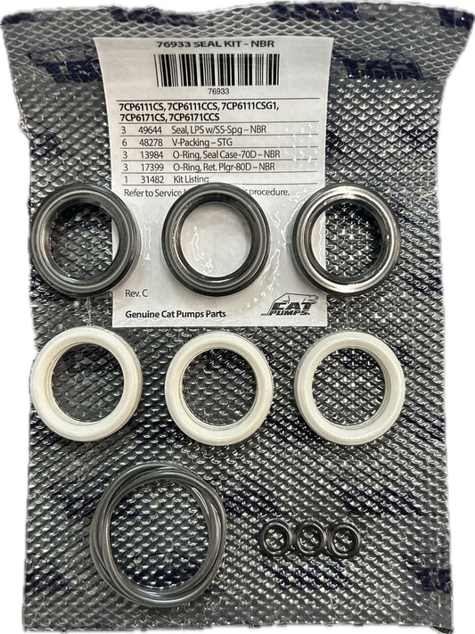 Cat Pumps 76933 Seal Kit - 7CP6111C5, 7CP6111CC5, 7CP6111CSG1, 7CP6171C5, 7CP6171CC5
