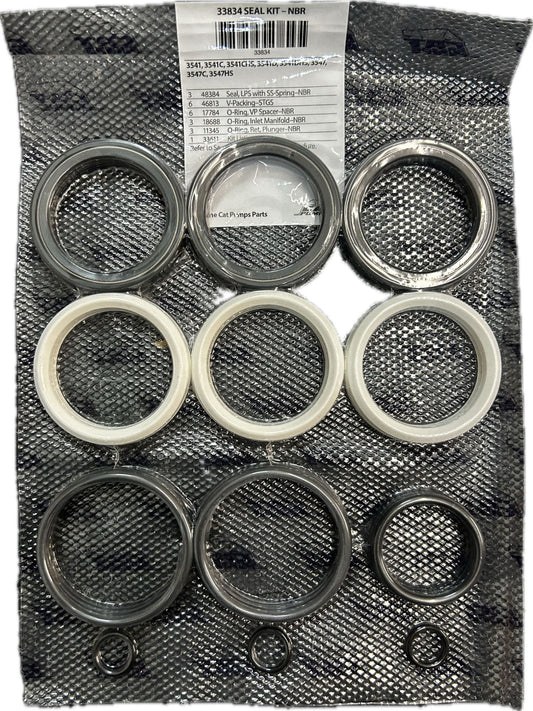 Cat Pumps 33834 Seal Kit - 3541, 3541C, 3541CHS, 3541D, 3541DHS, 3547, 3547C, 3547HS